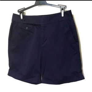 LAUREN RALPH Lauren Cuffed‎ Bermuda Shorts - Navy